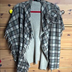 Plaid Fringe Women's Jacket